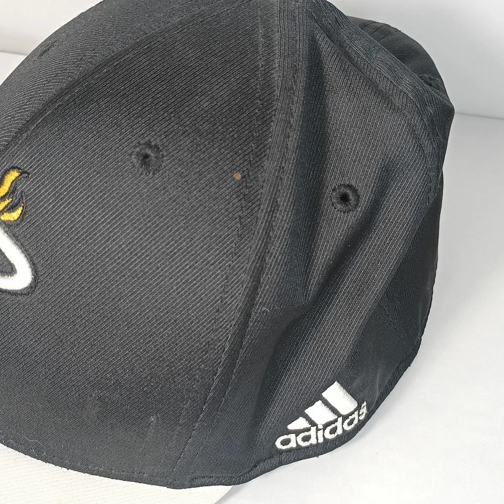 Adidas Miami Heat Hat Mens L/XL Black White Climalite NBA Basketball Fitted Cap